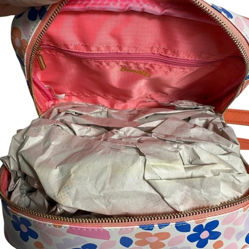 Bewaltz Cosmetic Bag Floral Print Makeup Organizer Travel‎ Toiletry Pouch